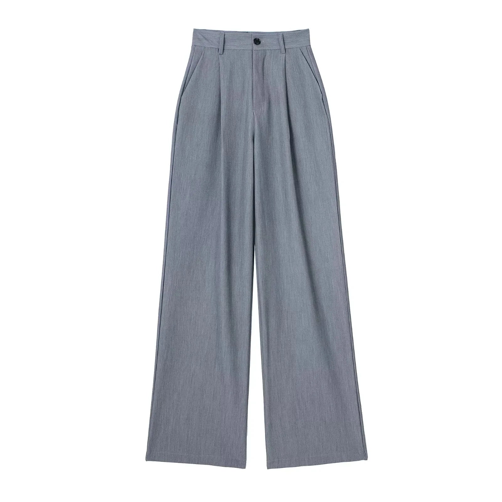 Calça de Alfaiataria Listrada – Cintura Alta e Silhueta Wide Leg Elegante
