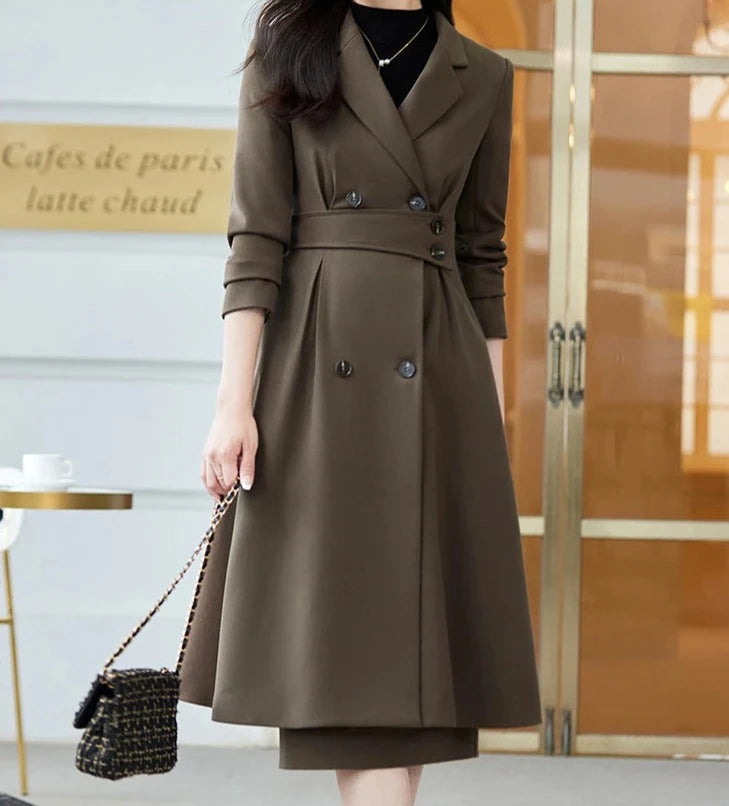 Conjunto Alfaiataria Sobretudo e saia - Alta costura