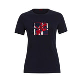 Camiseta – Manga Curta, Decote Redondo, Algodão, Bordado Floral, Casual e Confortável