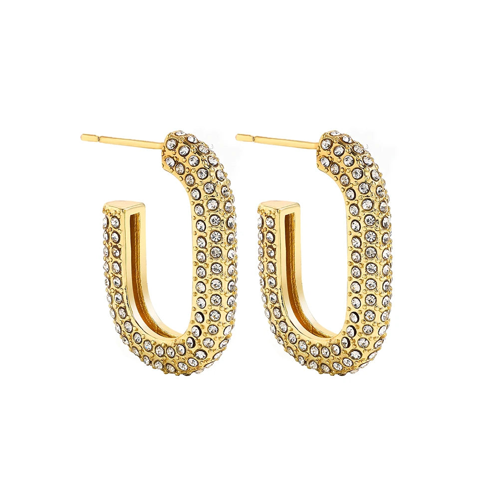 Brincos de Argola – Aço Inoxidável Banhado a Ouro
