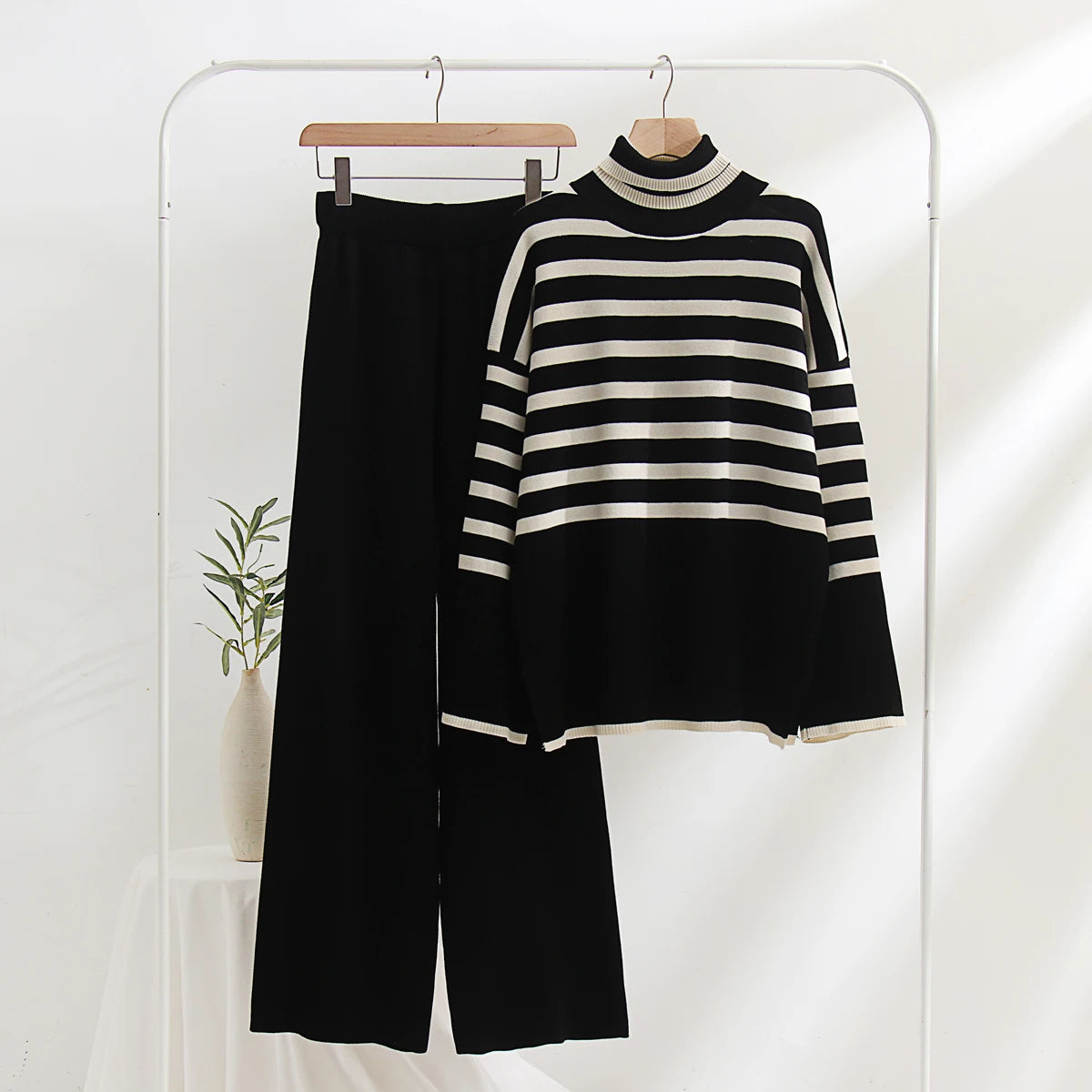 Conjunto Tricô de modal - Listrado