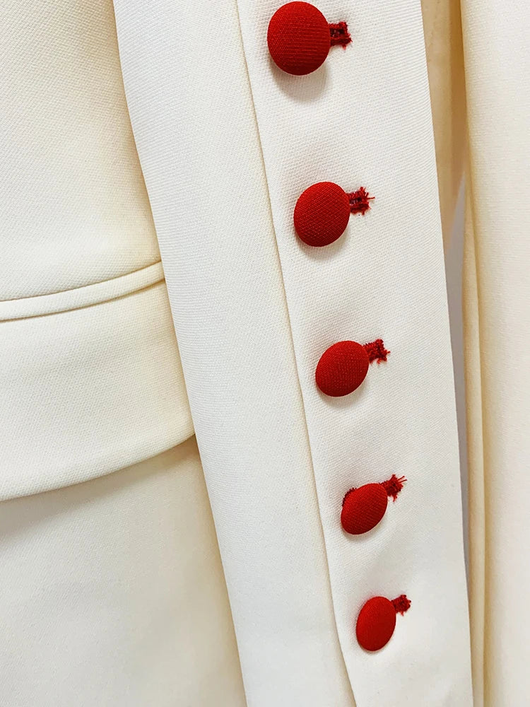 Conjunto Alfaiataria com detalhe botões elegante