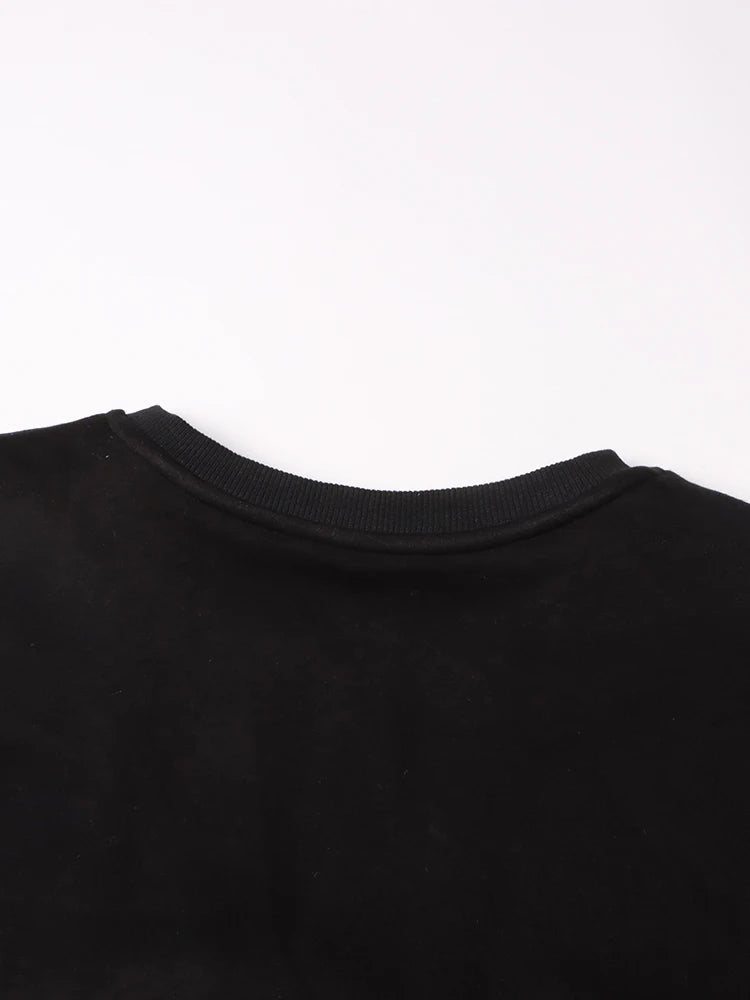 Camiseta cropped Bordada com cristais