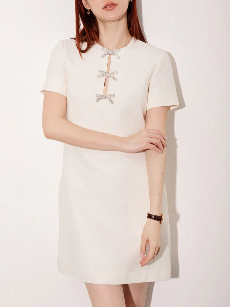 Vestido Com detalhe Laco Alfaiataria