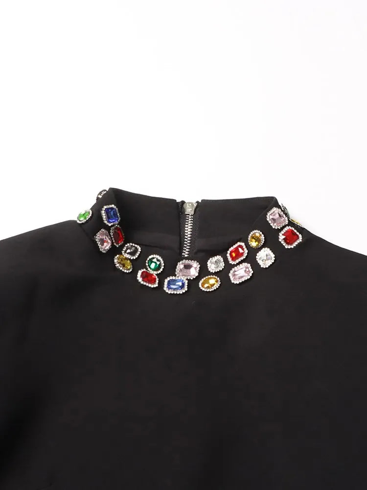 Vestido Bordado a mão pedras - Novidade
