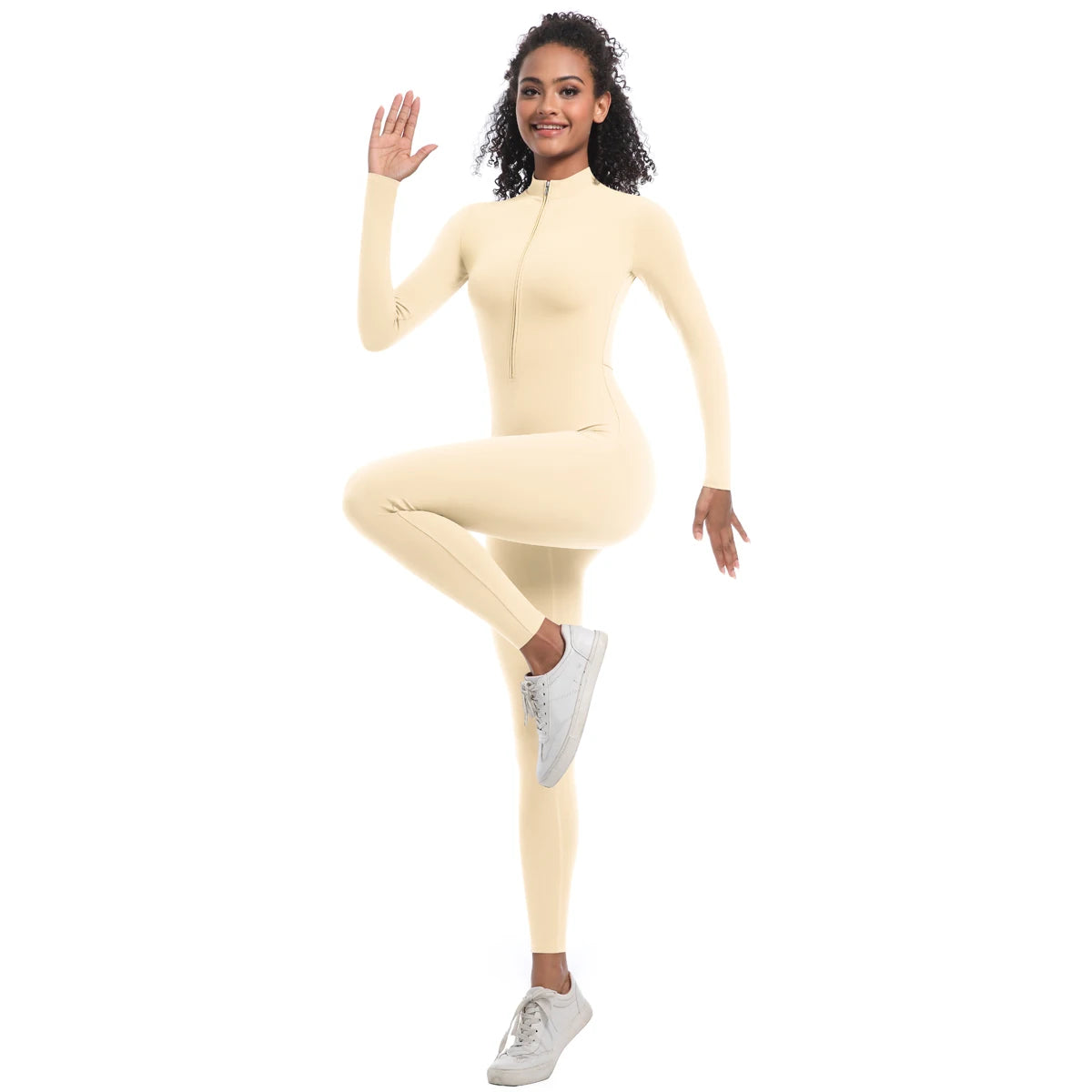 Macacão Fitness Feminino com Zíper Frontal – Modelagem Anatômica e Performance Elegante
