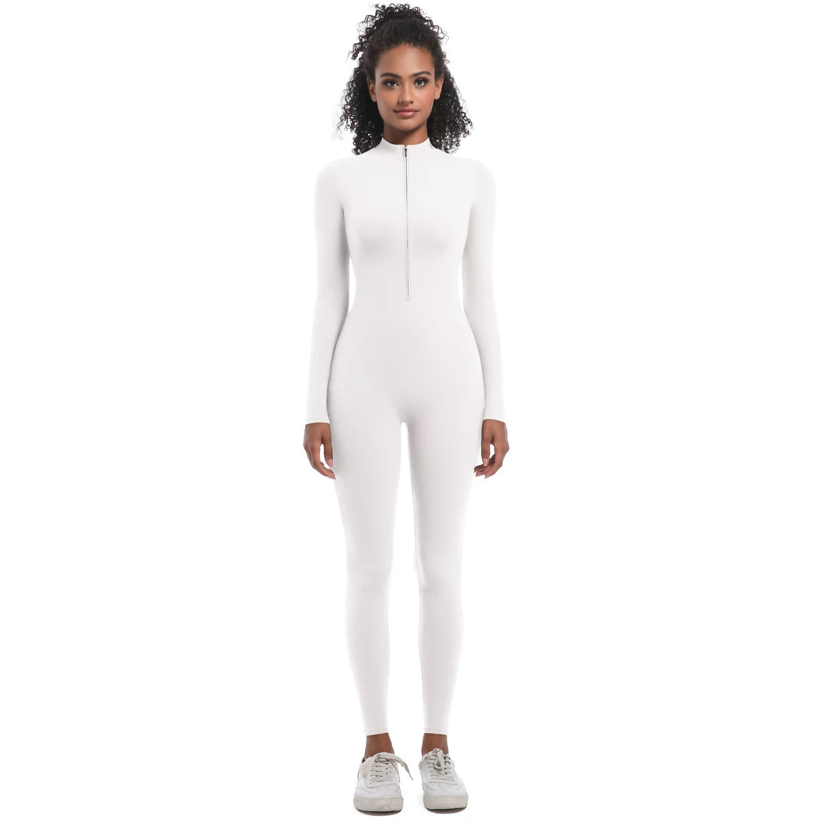 Macacão Fitness Feminino com Zíper Frontal – Modelagem Anatômica e Performance Elegante