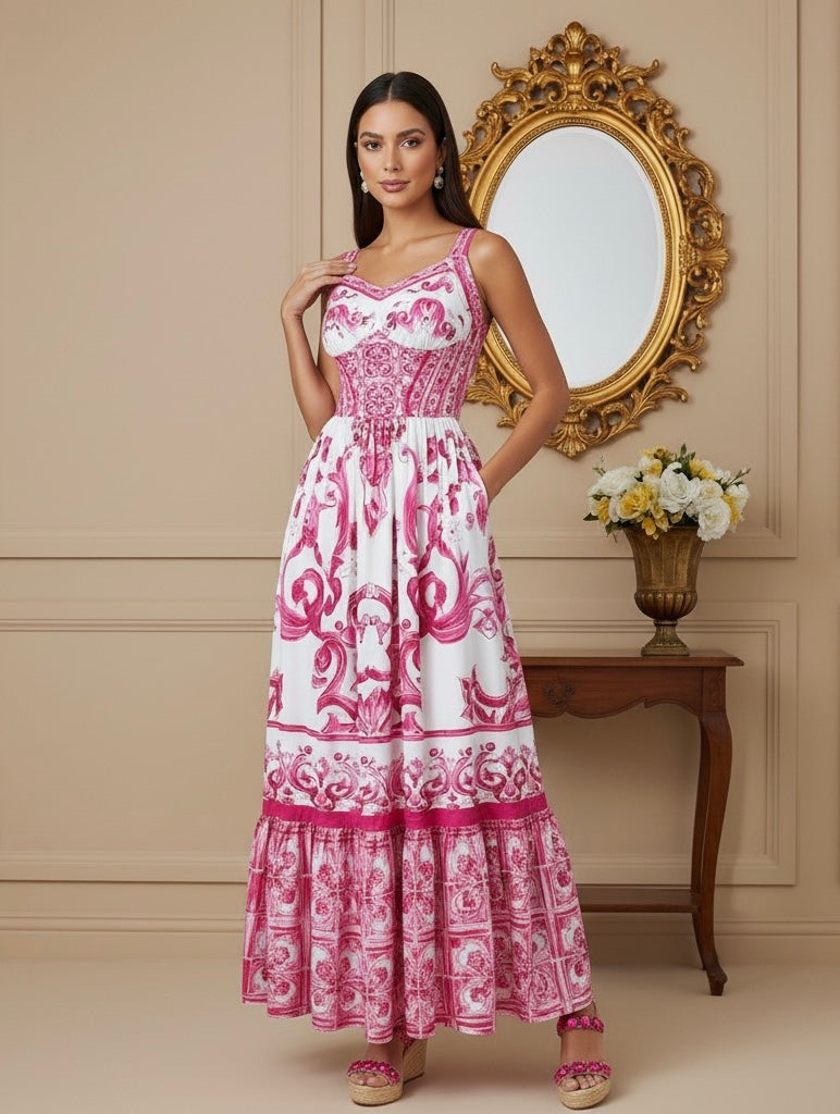 Vestido Estampa Dolce - Elegante