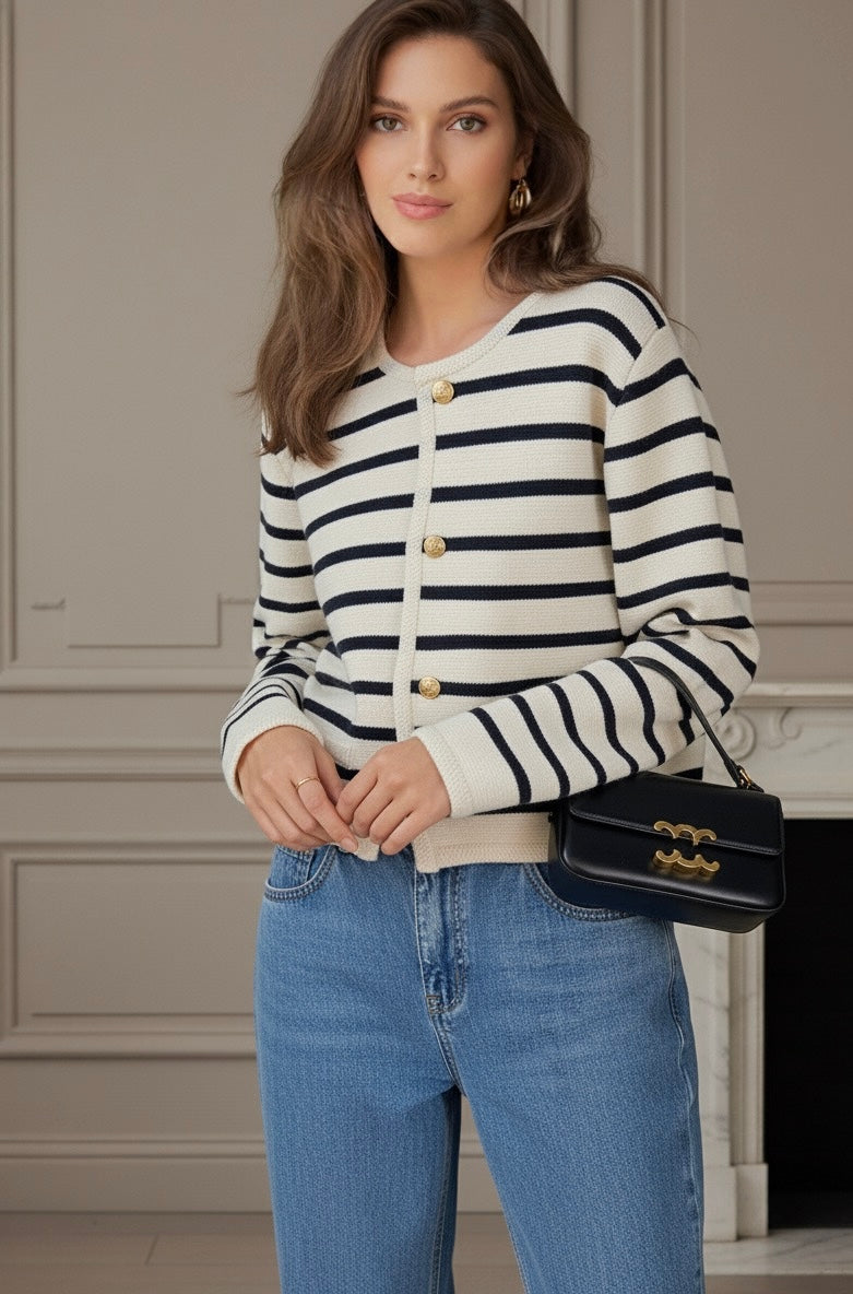 Cardigã Tricô Classic - Alta costura