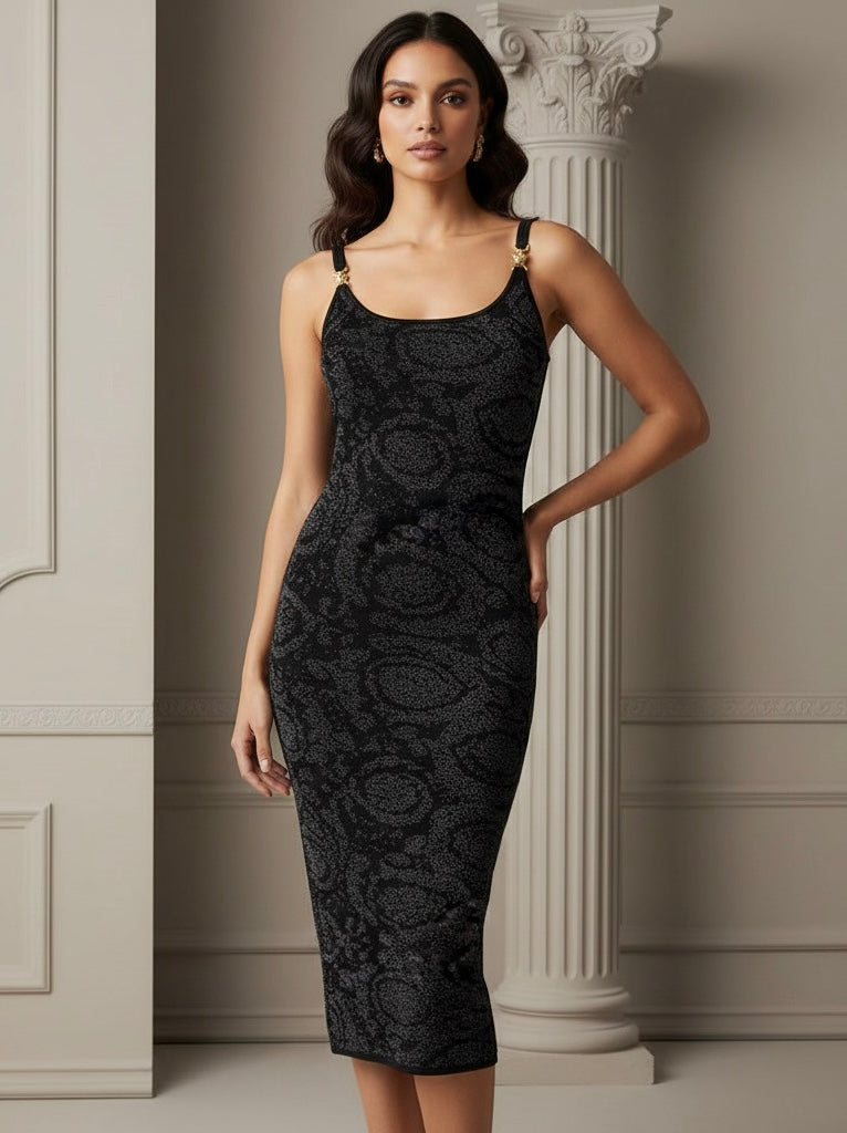 Vestido com Designer Sofisticado - Detalhe dourado na alça