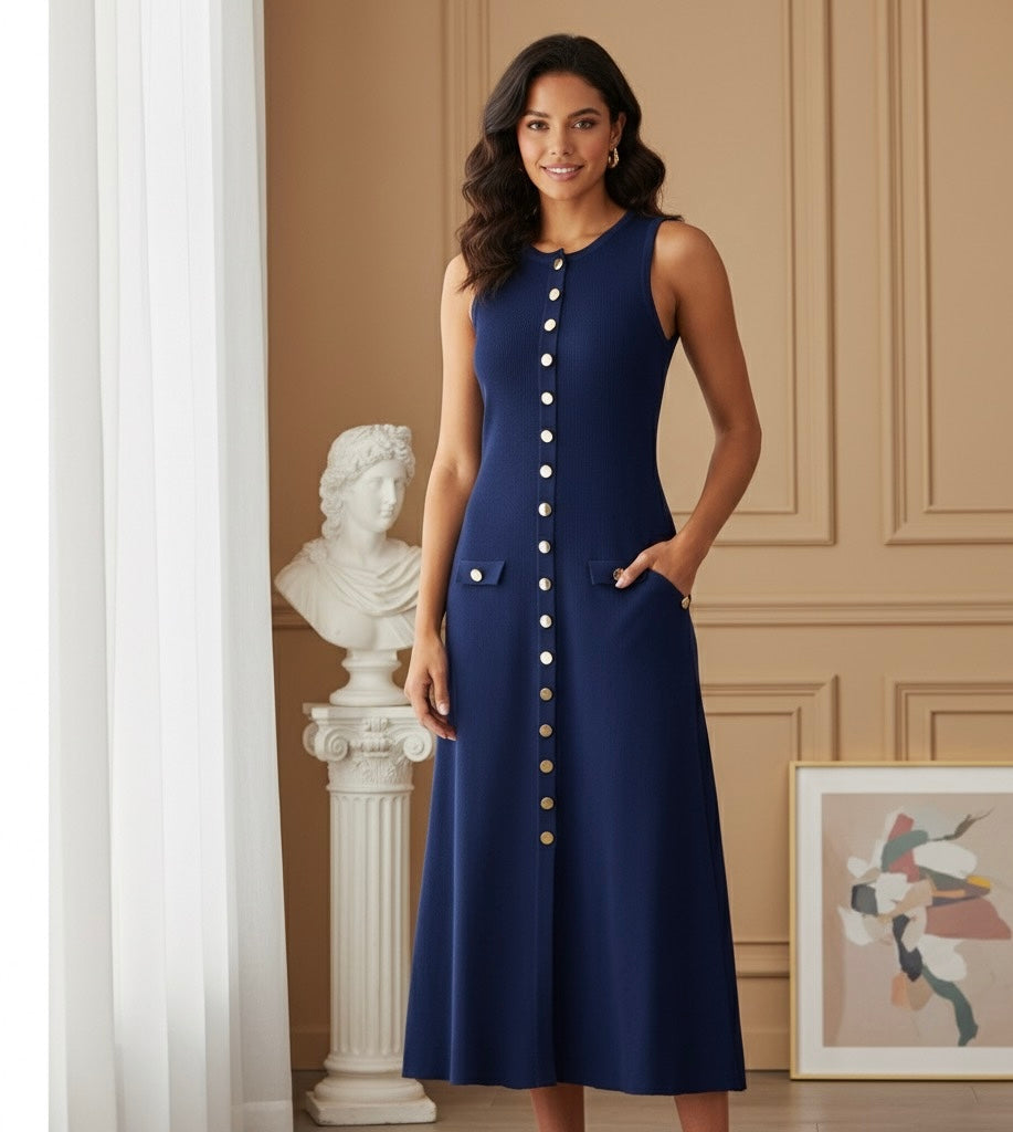 Vestido Midi Tricô modal