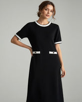 Vestido Tricô Midi Elegante e sofisticado