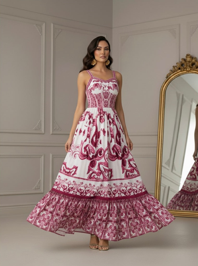 Vestido Estampa Dolce - Elegante