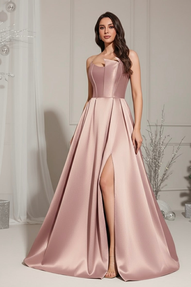 Vestido Elegante com Decote Assimétrico - Elegância e Sofisticação