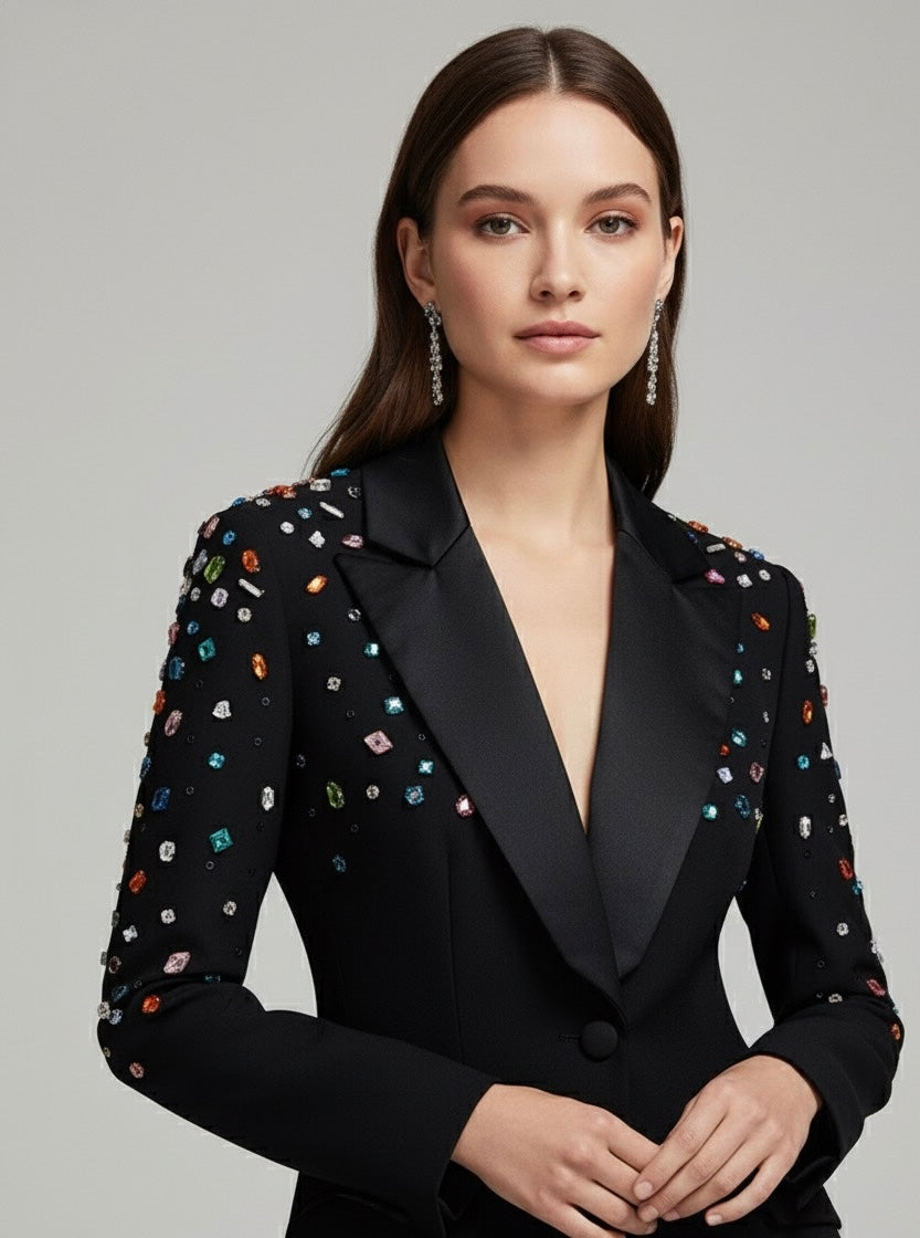 Blazer Bordado com cristais - Alta Costura