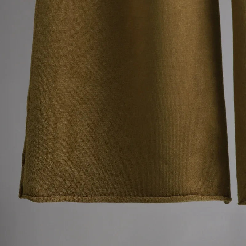 Conjunto Calça e Blusão de Tricô Inverno