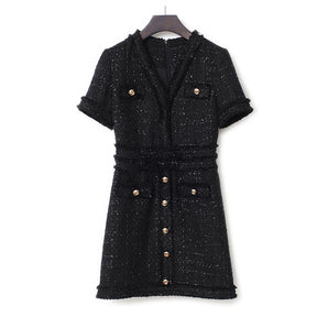 Vestido Tweed Sofisticado