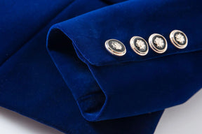Blazer Veludo Com lapela em Cetim - Luxo