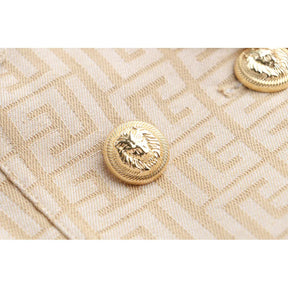 Blazer com detalhe em alfaiataria jacquard - botões timbrados
