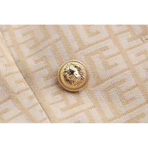 Blazer com detalhe em alfaiataria jacquard - botões timbrados