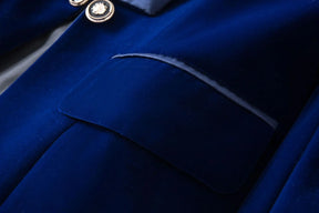 Blazer Veludo Com lapela em Cetim - Luxo