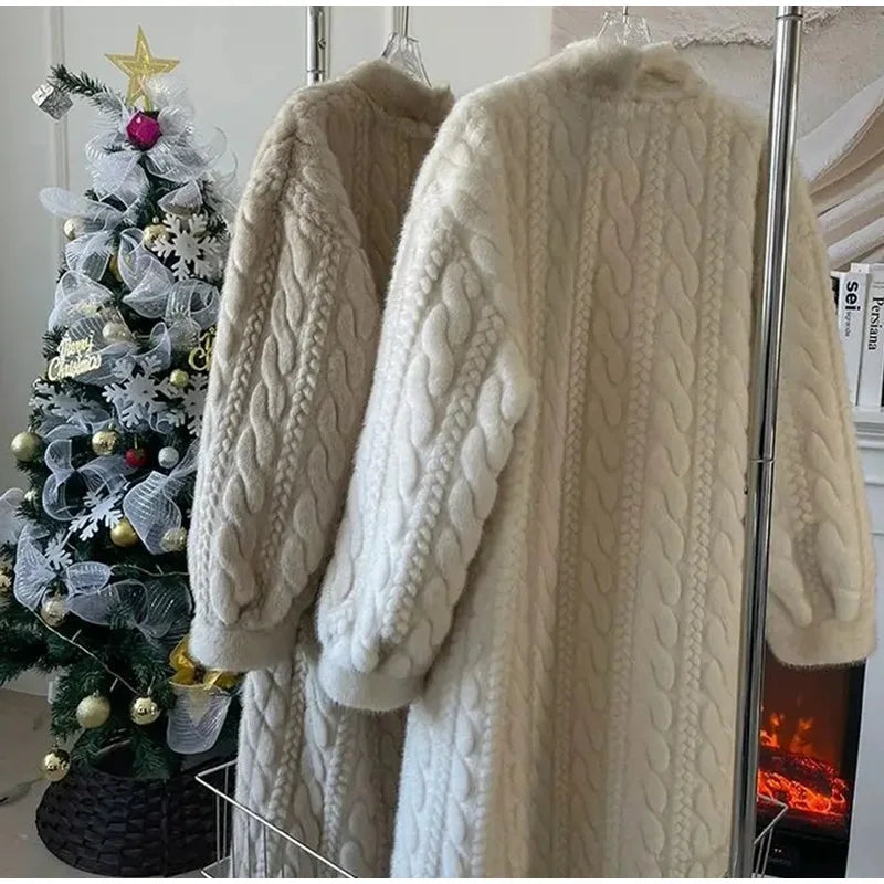 Sobretudo Blusão Tricô Super Quente