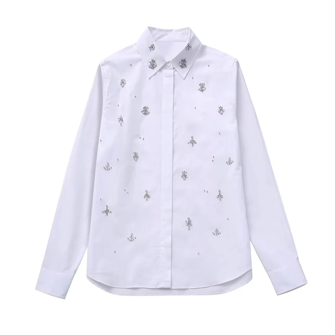 Camisa bordado em Cristais - Novidade