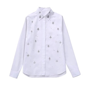 Camisa bordado em Cristais - Novidade