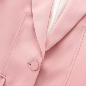 Conjunto Feminino 3 Peças: Blazer, Colete Corset e Short Saia de Cintura Alta