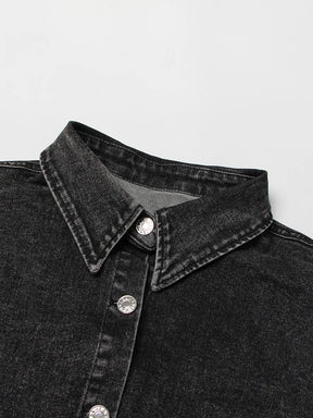 Conjunto Jeans top e saia cargo  - Novidade