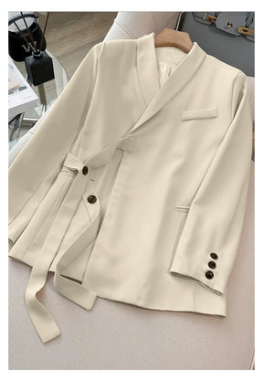 Conjunto Blazer Com Botão e faixa lateral