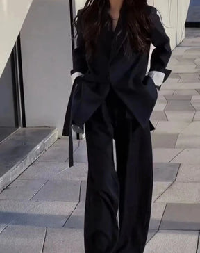 Conjunto Blazer Com Botão e faixa lateral