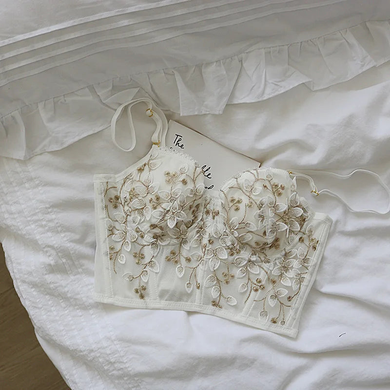 Corset Bordado de Renda - Designer Sofisticado
