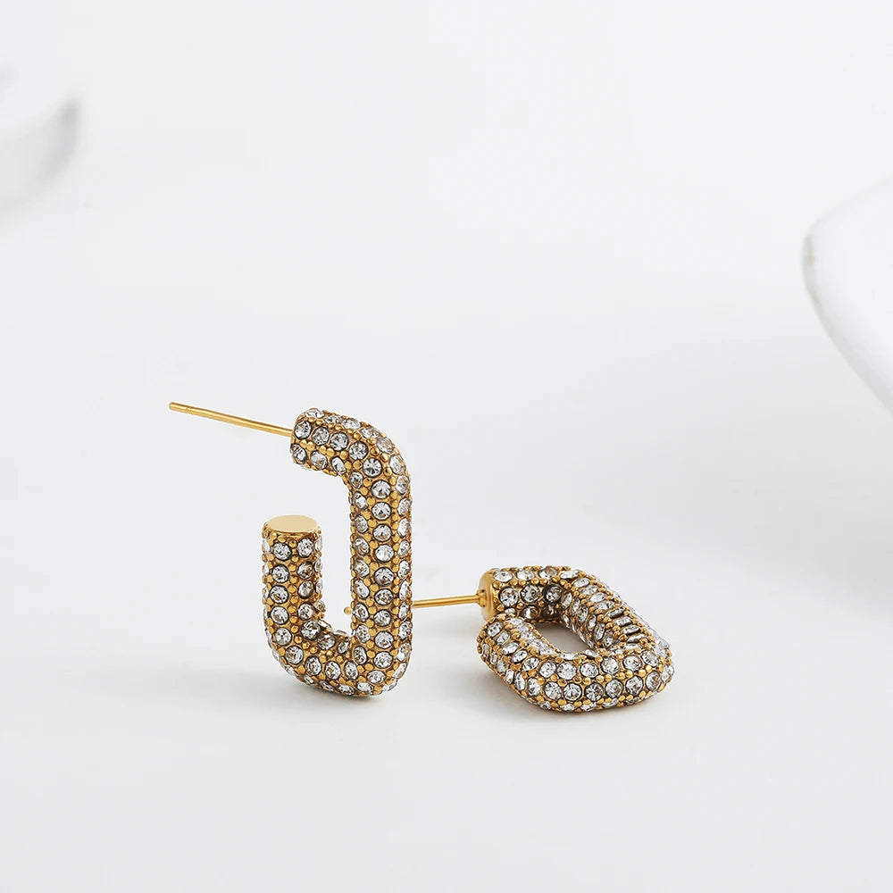 Brincos de Argola – Aço Inoxidável Banhado a Ouro