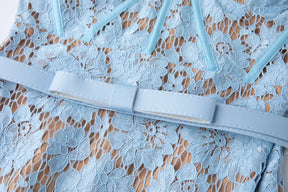 Vestido Longo de Renda Bordada - Silhueta Sereia com Estrutura Interna e Elegância Atemporal