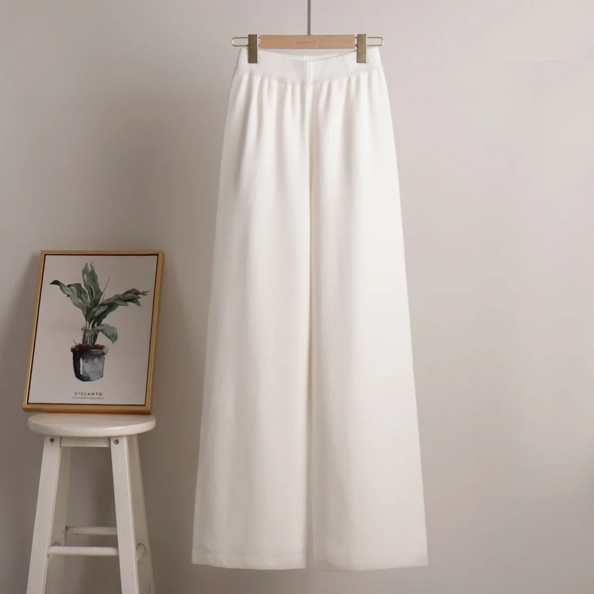 Conjunto Tricot – Suéter de Gola Alta e Calça Wide Leg em Malha Premium