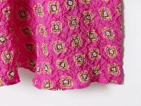 Conjunto Essence – Top Estampado em Favo & Saia Midi de Cintura Alta