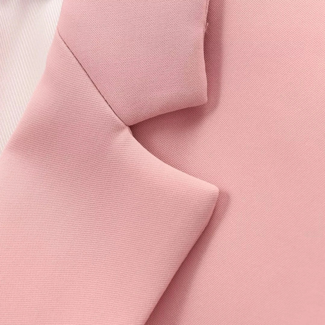 Conjunto Feminino 3 Peças: Blazer, Colete Corset e Short Saia de Cintura Alta