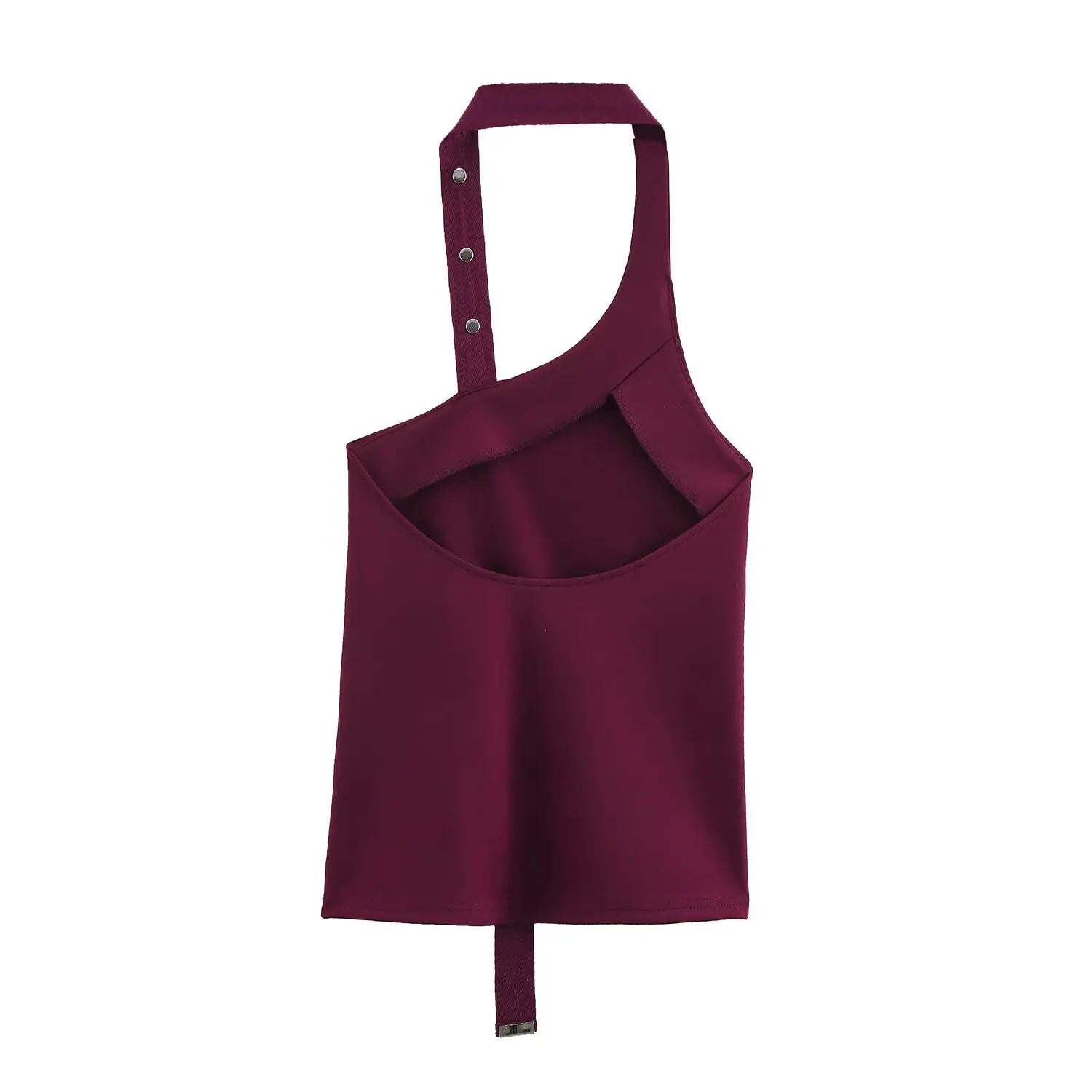 Conjunto Assimétrico Retrô Chic com Top de Amarração e Saia Midi com Fenda – Elegância de Verão em Silhueta Esculpida