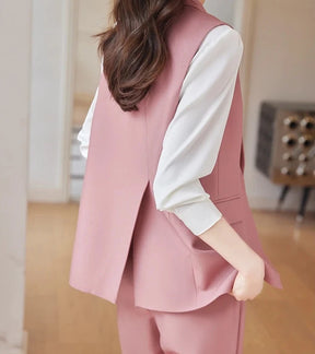 Conjunto Três Peças - Camisa, Colete e Blazer