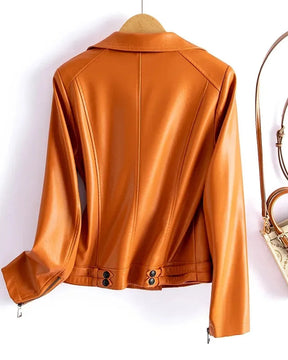 Jaqueta Feminina em Couro de Cabra (Pelica) – Modelo Curto com Acabamento Impecável