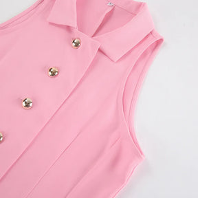 Vestido Polo e Botões Dourados - Estilo e Sofisticação
