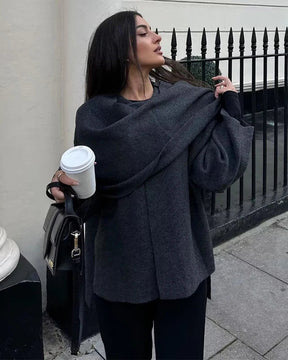 Casaco com Gola Assimétrica – Inverno com Estilo e Conforto