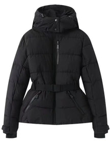 Parka Feminina com Cinto e Gola Alta – Luxo e Conforto para o Inverno