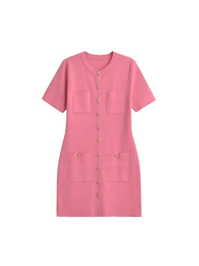 Vestido Com botões elegante