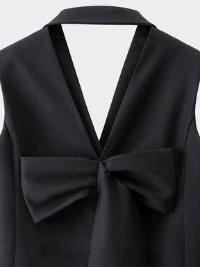 Vestido Com Laço Costas - Estruturado Alfaiataria