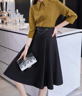 Conjunto saia e Camisa Alfaiataria Luxo