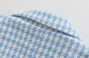 Conjunto, Shorts Ou blazer - Tweed Xadrez Elegante