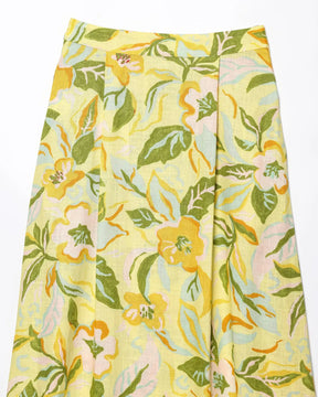 Conjunto Floral com Top Cropped e Saia Evase – Duas Peças Elegantes