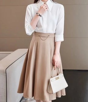 Conjunto saia e Camisa Alfaiataria Luxo